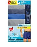 Hanes Mens Assorted Dyed X-Temp Air 4-Pack Poly Boxer Briefs, M, Assorted