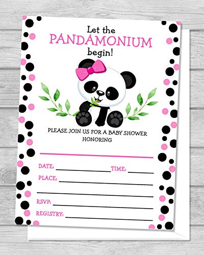 panda baby shower invitations