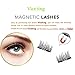 Viceting No Glue Dual Magnetic Eyelashes Lightweight & Easy to Wear Best 3D Reusable Magnet Lashes Extensions with Tweezers (2 pairs)