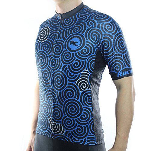 Racmmer Mens Breathable Short Sleeve Cycling Jersey Ultra-Light Cycling Clothing