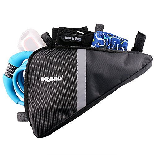 image for DRBIKE Bike Frame Storage Bag, Bicycle Triangle Strap-On Pouch for Roa