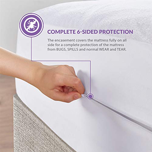 Queen Size Mattress Encasement Bed Bug Proof, Cover 1315" Deep Bed
