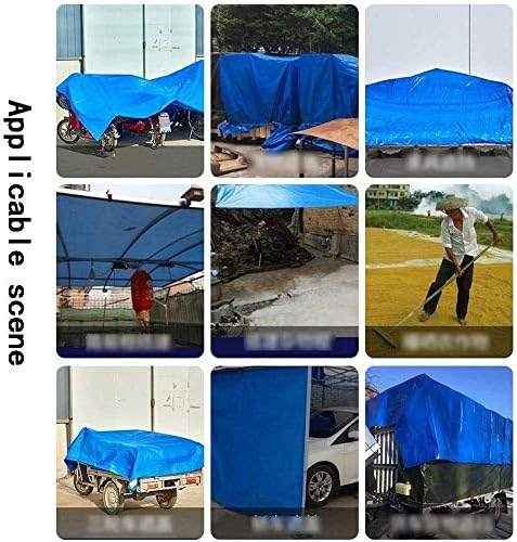 Gqiang タープ ブルーシート タープ Peヘビーターポリン 防水 グランドシートカバーサンシェード プラスチッククロス カーカバーターポリン Size 4m 8m B086gmg19v 5 271円