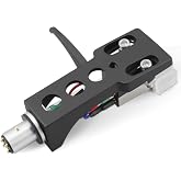 Black Headshell, AT-3600L Magnetic Cartridge Stylus Fit for Technics SL D1, SL D1K, SL D2, SL D202, SL D205, SL D2K, SL D3, SL D303, SL D33, SL D3K, SL D5