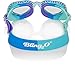 Heart Shaped Swimming Goggles For Kids by Bling2O - Anti Fog, No Leak, Non Slip and UV Protection - Mint Blue Colored Fun Water Accessory Includes Hard Case