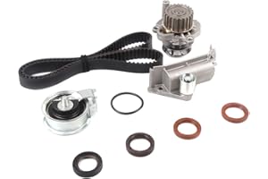 MPLUS OE SOLUTION AUTOPARTS MPLUS Timing Belt Kit W/Water Pump Compatible with 2000-2006 for Audi TT Quattro, 2000-2006 TT, 2001-2005 for Volkswagen for Jetta, 2001-2006 Golf 1.8L l4 GAS DOHC