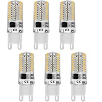 G9 LED Light Bulb Dimmable, 4W(35W Halogen Equivalent), 3000K Warm White, G9 Base Bi Pin ( 6-Pack)