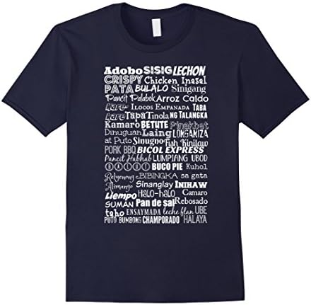 Mens Food of the Philippines Filipino T Shirt 3XL Navy