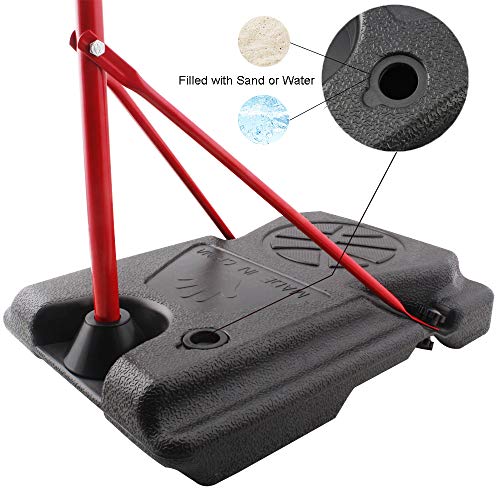 WISHTIME Mini Kids Basketball Hoop Toy - Height Adjustable Portable Toddler Basketball System with Sturdy Base, Ball and Pump for Kids, Toddlers Indoor and Outdoor - Thumbnail 4