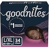 GoodNites Bedwetting Underwear for Girls, L/XL, 34