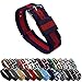 BARTON Watch Bands - Choice of Color, Length & Width (18mm, 20mm, 22mm or 24mm) - Navy/Crimson 18mm - Standard Length