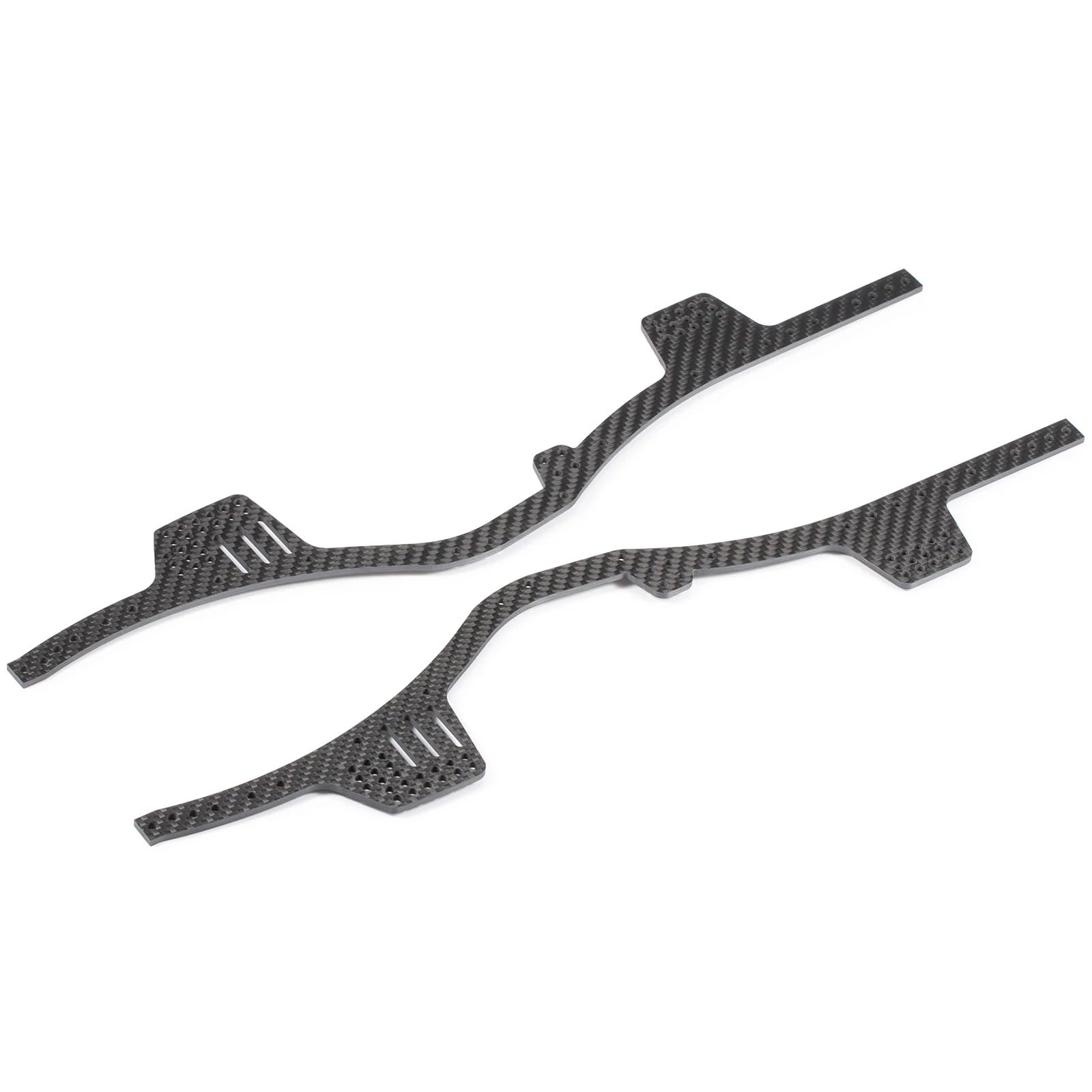 1/10 Carbon LCG Chassis Kit with Molded Bed Sliders Delrin Skid Plate Dual Servo Mount for SCX10 AR44 AR45 Capra F9 TRX4 Axle Gspeed V4 Chassis GS-FS Chassis G-Shot Chassis (Carbon Rails)