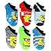 Spongebob Boys 6 pk Ankle Socks (4-6 (Shoe: 7-10), Faces of Spongebob No Show)