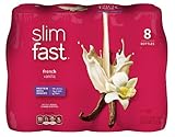 SlimFast Ready to Drink Bottles, French Vanilla Meal Replacement Shake, 10-Ounces, 8 Count