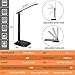 Dimmable LED Desk Lamp by Amebay, 108 Degree Folding Touch-Sensitive Control Table Lamp with Adjustable Calendar Alarm Temperature LED Display, 5V/1A Energy-Saving Light for Home Bedroom