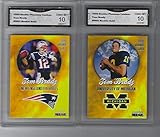 TOM BRADY 2 CARD ROOKIE LOT ROOKIE PHENOMS CUSTOM MADE CARDS GRADED GEM MINT 10
