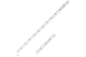KEARING, 4" x 1/2" and 12" x 1/2" Quilting Ruler, Non-Slip Acrylic Sewing Ruler for Cutting Fabric, Clear Mini Quilting Ruler Set