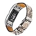 bayite Leather Bands Compatible Fitbit Charge 2, Replacement Accessories Straps Women Men, Snakeskin