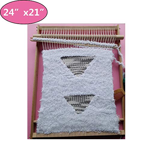 Weaving Loom with Stand 24"H x 21"W (Approx.) Wooden Multi-Craft Weaving Loom Arts & Crafts, Extra-Large Frame, Develops Creativity and Motor Skills Weaving Frame Loom with Stand - Thumbnail 5
