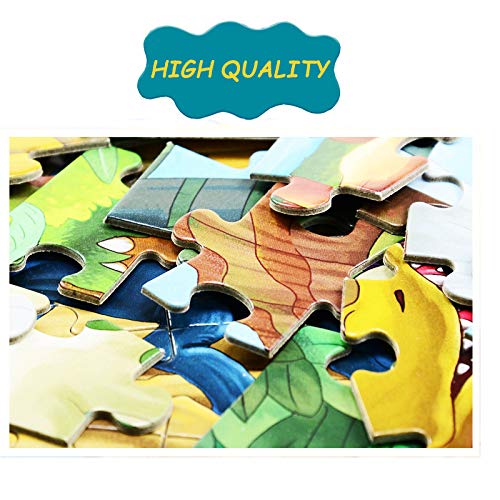 100 Piece Jigsaw Puzzles for Kids Ages 4-8 Puzzles for Toddler Dinosaur Puzzle Children Learning Preschool Educational Puzzles Toys for Boys and Girls - Thumbnail 2