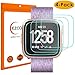 EZCO 4-Pack Screen Protector Compatible with Fitbit Versa & Versa Lite (Not for Versa 2), Waterproof Tempered Glass Screen Protector Cover Saver for Versa Smart Watch Scratch Resist Anti-Bubble primary