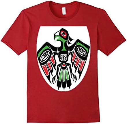 Mens Native American Eagle T-Shirt 6 XL Cranberry