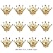 WULEEUPER Crown Balloons 12inch Gold Foil Helium Mylar Balloons for Birthday Wedding Halloween Christmas Party Decoration (Mini,12pcs)