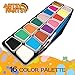 Artsy Fartsy Face Paint Kit for Kids | Professional 16 Color Mega Palette | Best Body Face Painting Kits | 3 Brushes, 3 Applicators, Glitter, 50 Stencils, Durable Case | FDA Compliant Non Toxic