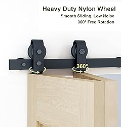 DIYHD 63in Bi-Folding Sliding Barn Door Hardware,1