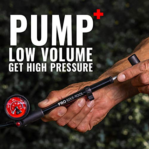 PRO BIKE TOOL Shock Pump for Mountain, Road Bikes and Motorcycle High