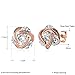Buycitky 14K Rose Gold Plated Love Knot Stud Earrings for Women Cubic Zirconia Post Earrings, PU Jewelry Pouch