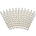 Gold Polka Dot, Chevron Pattern & Stripes Party Pack - 24 Paper Plates, 24 Napkins, 24 Paper Straws - by Haute Soiree