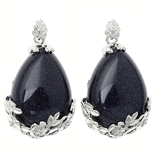 image for Top Plaza Chakra Reiki Healing Energy Crystals Waterdrop Pendants, Nat