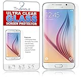 [2-PACK] Samsung Galaxy S6 Screen Protector - Tempered Glass - Package Include Microfiber Cleaning Wipe and 2 x Tempered Glass Screen Protectors - by TruShield
