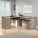 Sauder Barrister Lane L Shaped Desk in Salt Oak