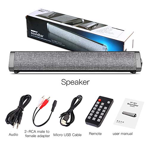 Bluetooth Computer Speakers, Chuangker Wired/Wireless Computer Sound Bar, USB Computer Speakers with Remote Control for PC/Cellphone/Tablet/Desktop/Laptop