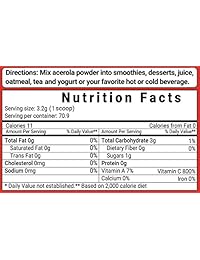 Polvo de acerola orgánica con micro ingredientes, 1