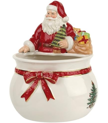 Amazon.com: Spode Christmas Tree Santa Cookie Jar - 12