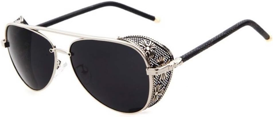 Men's Steampunk reflective sunglasses yurt Ms. retro fashion eyewear with Iron Man (C1)