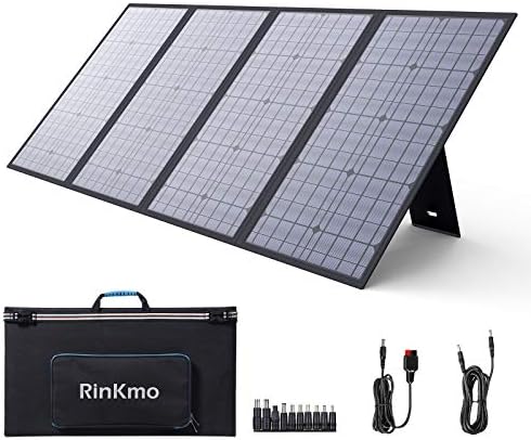 Rinkmo ソーラーパネル 1w ソーラーチャージャー 折りたたみ式 Dc出力 Dcポータブル電源充電器 Usb出力 スマホやタブレット 充電可能 高変換効率 超薄型 軽量 コンパクト 単結晶 太陽光発電 Ip65防水 防災 アウトドア キャンプ 車中泊 1w 18v 6 66a 24ヶ月保証