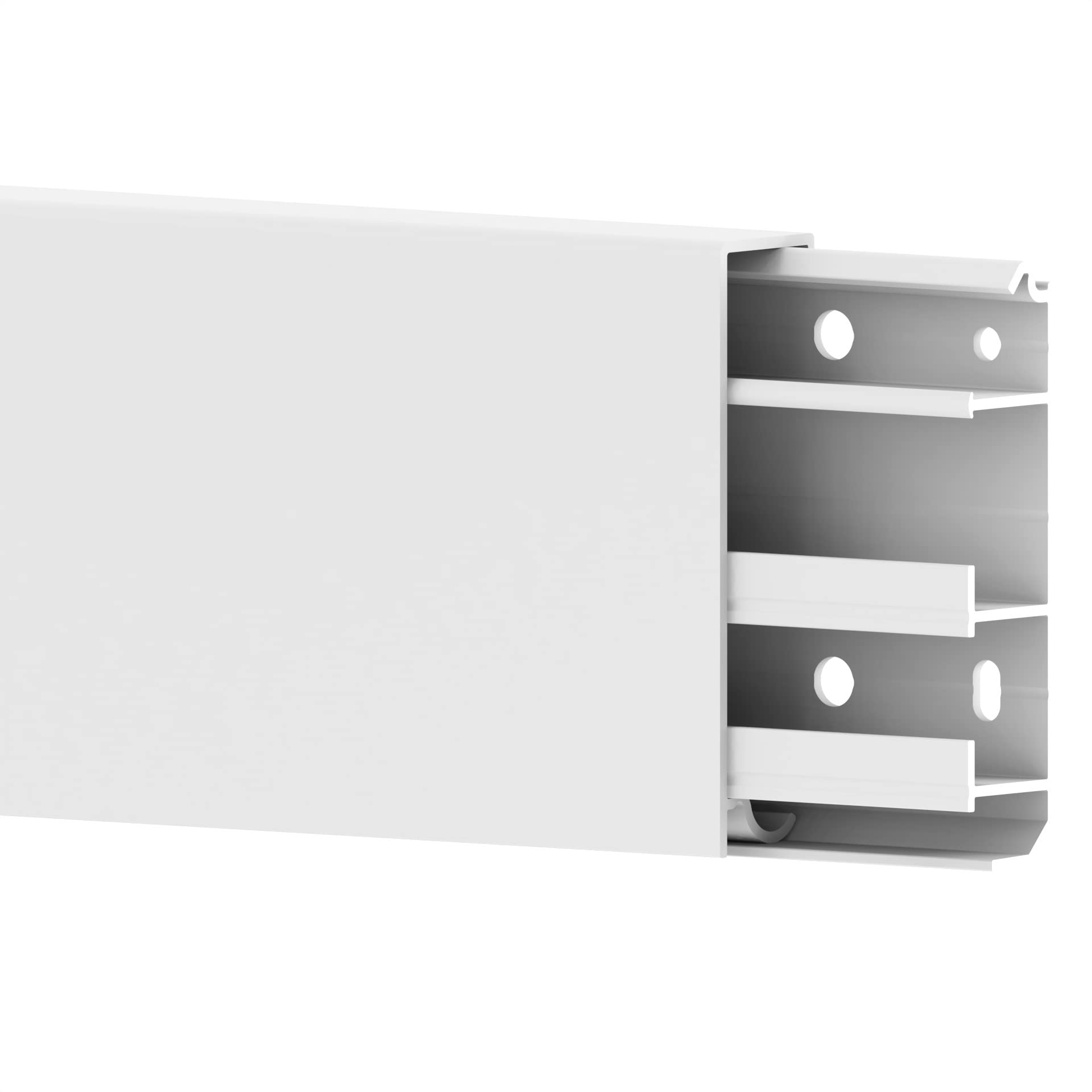 Cablecoach 3 m PVC skirting board, colour: white, height 80 mm (2 pieces, length 1.5 m)