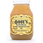 Odie's Super Penetrating Oil - Ultra-Penetrating Wood Finish and Stabilizer, Reduces Wood Movement, Brings Clarity, All-Natural Non-Toxic Hardwax Oil, Food-Safe, 32 oz jar