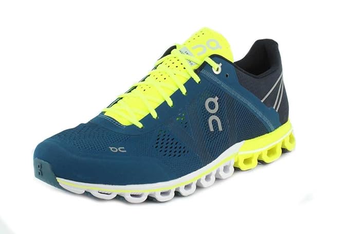 On Running Mens Cloudflow Petrol/Neon Running On Running Mens Cloudflow Petrol/Neon Running