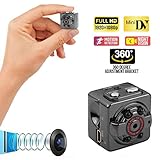 Mini Spy Hidden Wireless Camera with Audio Recorder 1080P - Wide-Angle Secret Small HD Nanny Cam - Night Vision, Motion Detector - Infrared Indoor Security Camera for Home,Office and Outdoor - No Wifi