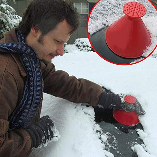 Nicknocks Ice Scrapers, Multifunction Snow Scraper, Magical Car Windshield ICES Snow Remover Scraper Tool Portable Cone Shaped Funnel