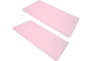 American Baby Company 2 Pack Fitted Nap Mat Sheet with Elastic Corners 24" x 48" x 4" - Soft & Breathable Microfiber Rest Mat Sheet or Nap Mat Cover for Daycare & Preschool, Pink