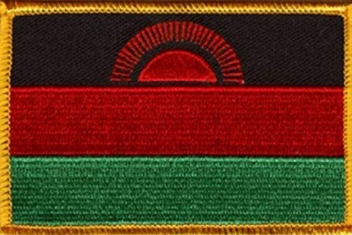 Malawi Flag Patch 3.5 x 2.25 Inches Embroidered Iron On/Sew On at Amazon