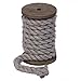 FMS Super Soft Triple-Strand 1/4 Inch, 1/2 Inch, 5/8 Inch, 3/4 Inch and 1 Inch Twisted Cotton Rope by the Foot, 10 Feet, 25 Feet, 50 Feet, 100 Feet (Grey)(1/2 Inch x 10 Feet)
