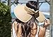 Eqoba Women Summer Roll-up Foldable Wide Brim Sun Visor Straw Hat, Natural