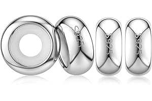 DALARAN Stopper Beads for Bracelets 925 Sterling Silver Clip Spacer Charm Bracelet Stoppers